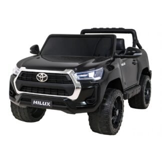 Toyota Hilux a batería para niños, Negro + Tracción 4x4 + Mando a distancia, 4x 12v, 2 PLAZAS   INDA454-RA-HL860.CZ